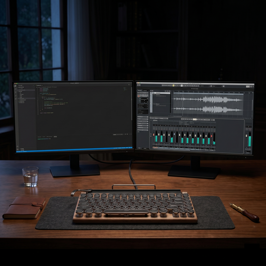 Teclado Mecánico Retro: Sentí el Estilo de una Máquina de Escribir con Tecnología Wireless